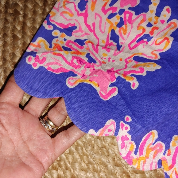 Lilly Pulitzer Blue Pink Reef The ButtercupShirts 5"" - Picture 5 of 9